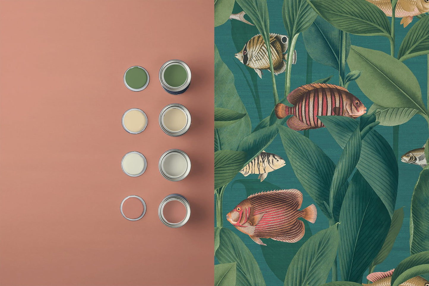 124113 - Aquarium Wallpaper - Teal - Graham & Brown