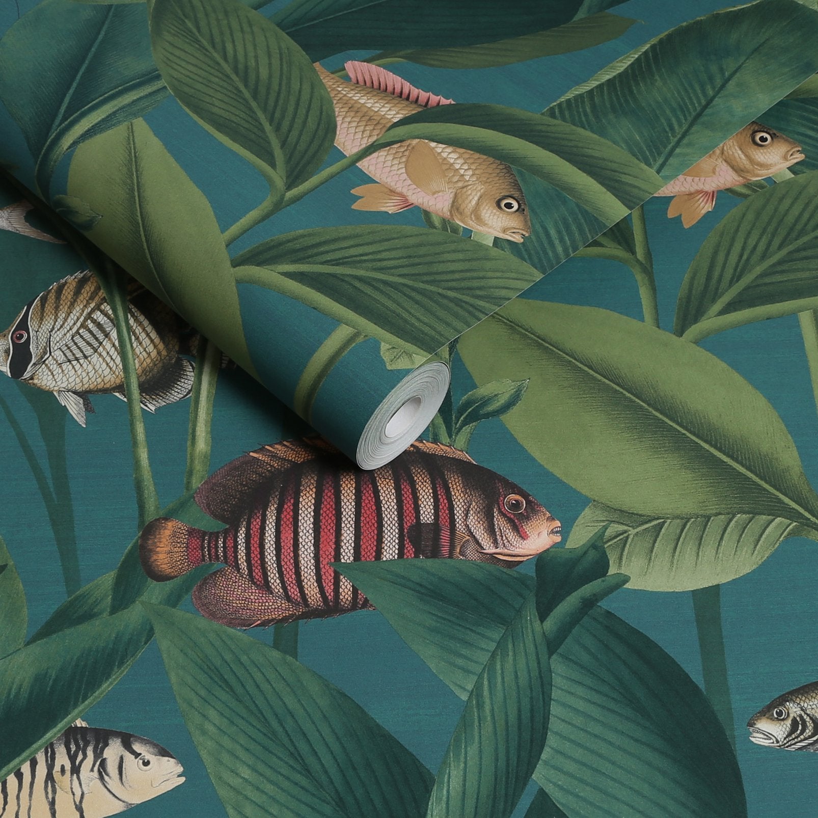 124113 - Aquarium Wallpaper - Teal - Graham & Brown