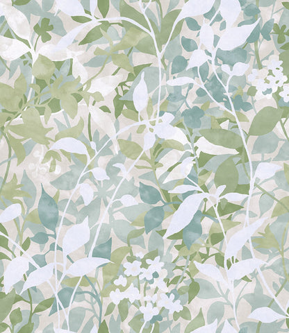 124115 - Fleur Wallpaper - Sage - Graham & Brown