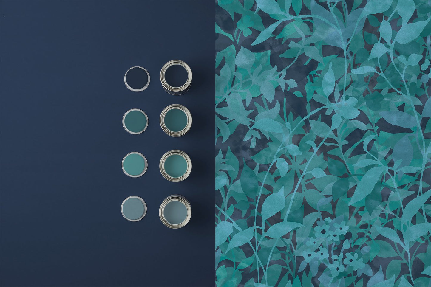 124116 - Fleur Wallpaper - Midnight - Graham & Brown