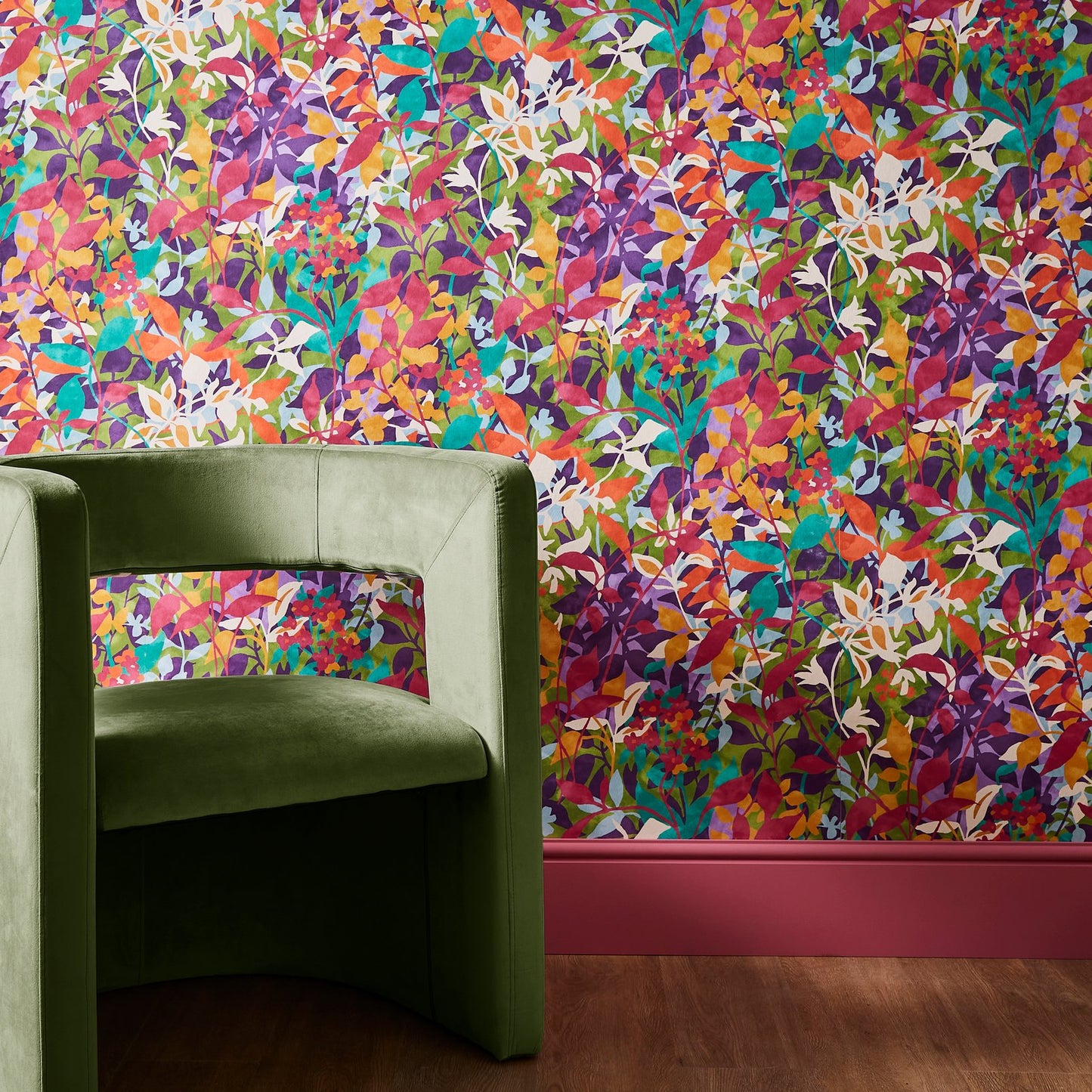 124118 - Fleur Wallpaper - Brights - Graham & Brown