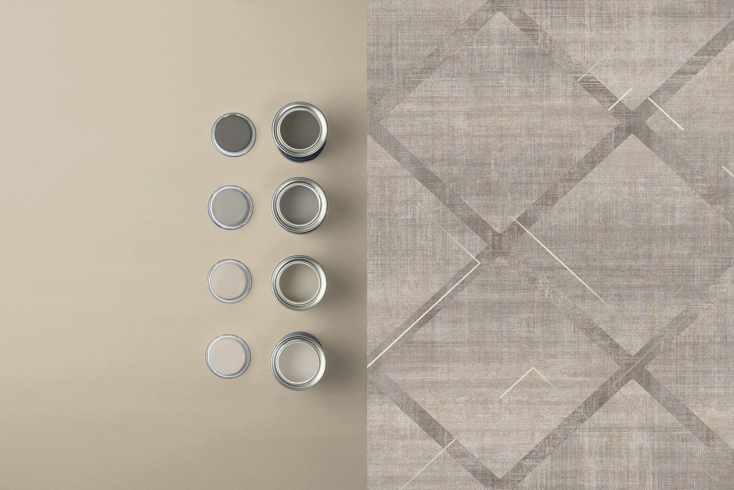 124125 - Lorenzo Geo Wallpaper - Grey - Graham & Brown