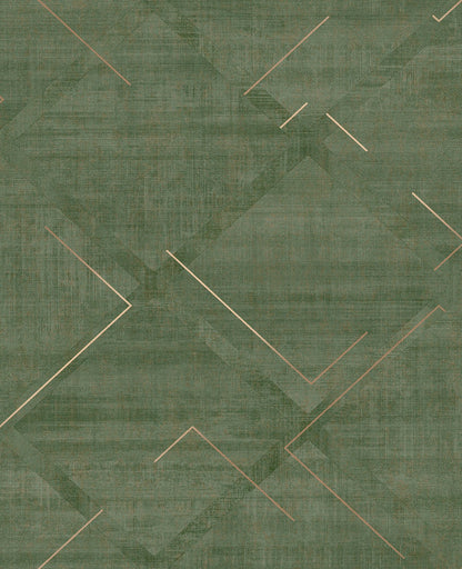 124126 - Lorenzo Geo Wallpaper - Emerald - Graham & Brown