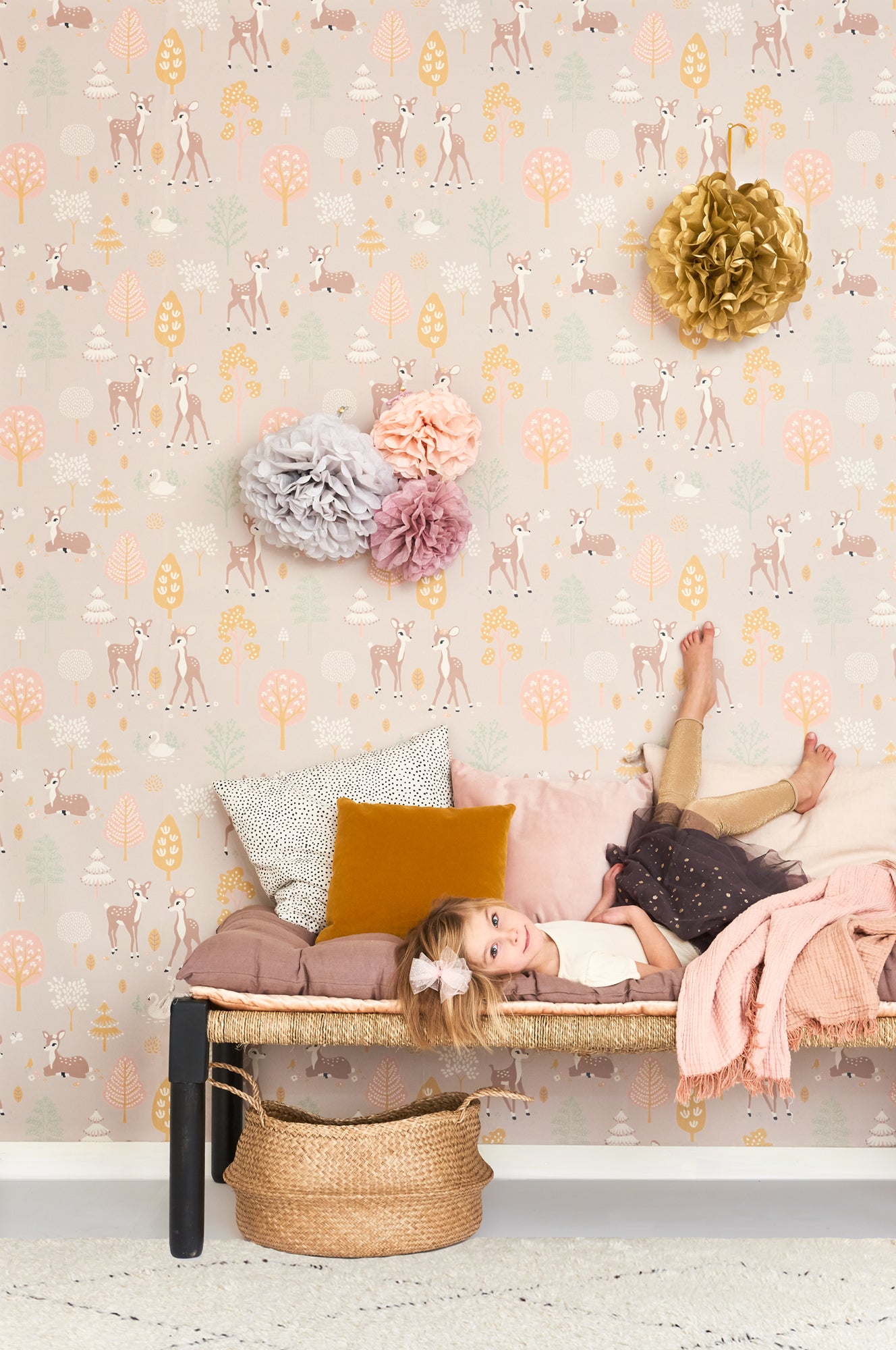 Golden Woods  Dusty Lilac Wallpaper - Majvillan