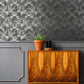 12586 - Kingdom Fantasia Wallpaper - Black and Silver - Ted Baker