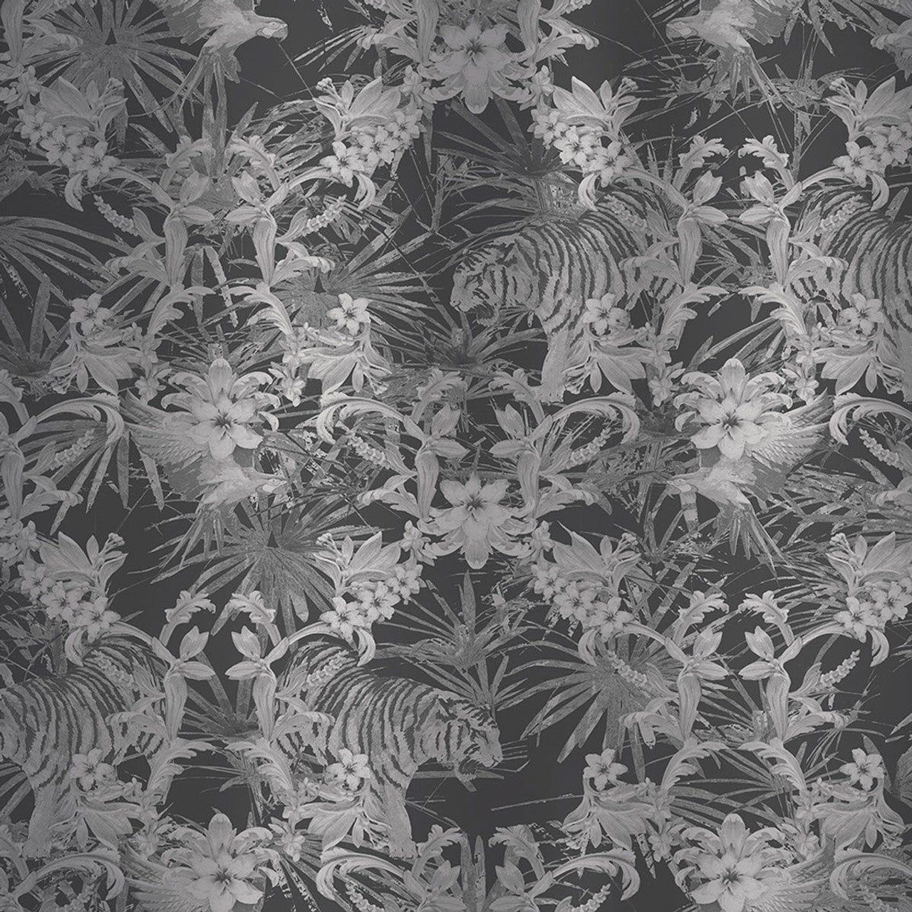 12586 - Kingdom Fantasia Wallpaper - Black and Silver - Ted Baker