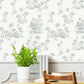 12599 - Laurel Fantasia Wallpaper - White/Grey - Ted Baker