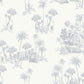 12599 - Laurel Fantasia Wallpaper - White/Grey - Ted Baker