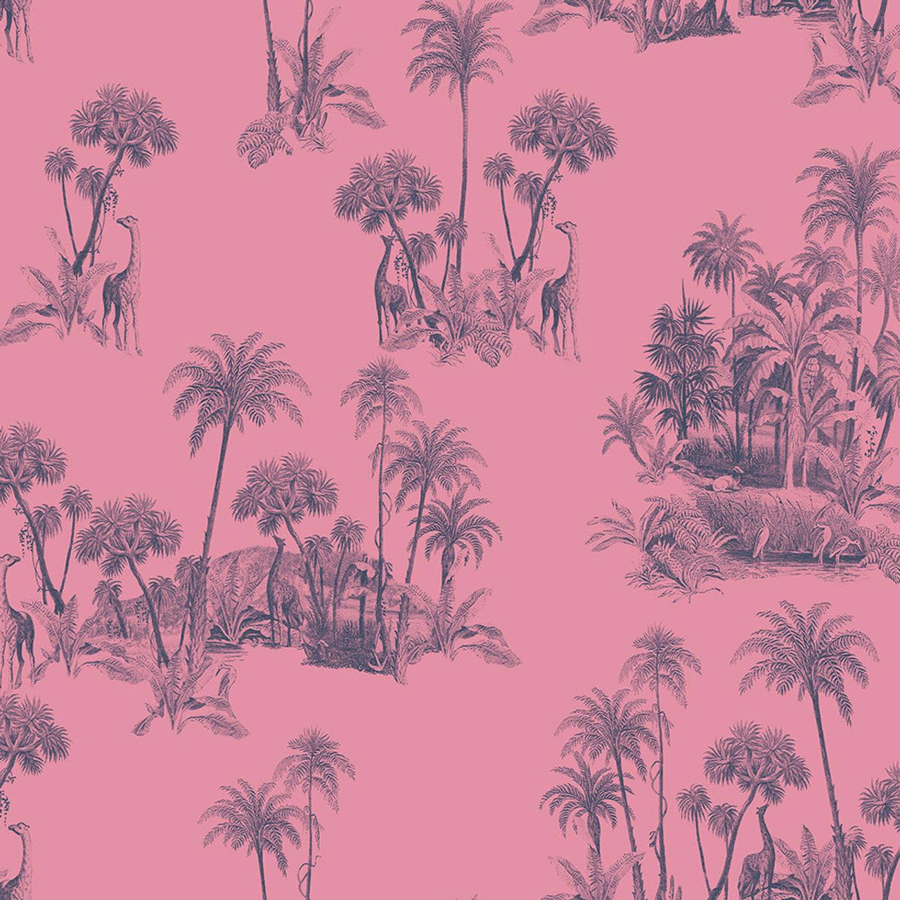 12601 - Laurel Fantasia Wallpaper - Pink - Ted Baker
