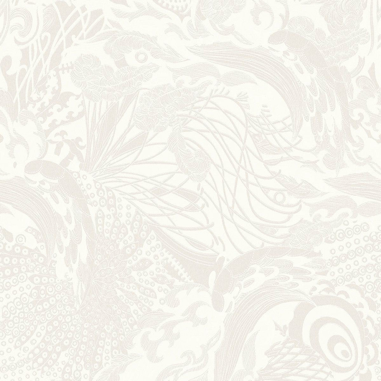 12612 - Eastern Tide Fantasia Wallpaper - White/Cream - Ted Baker
