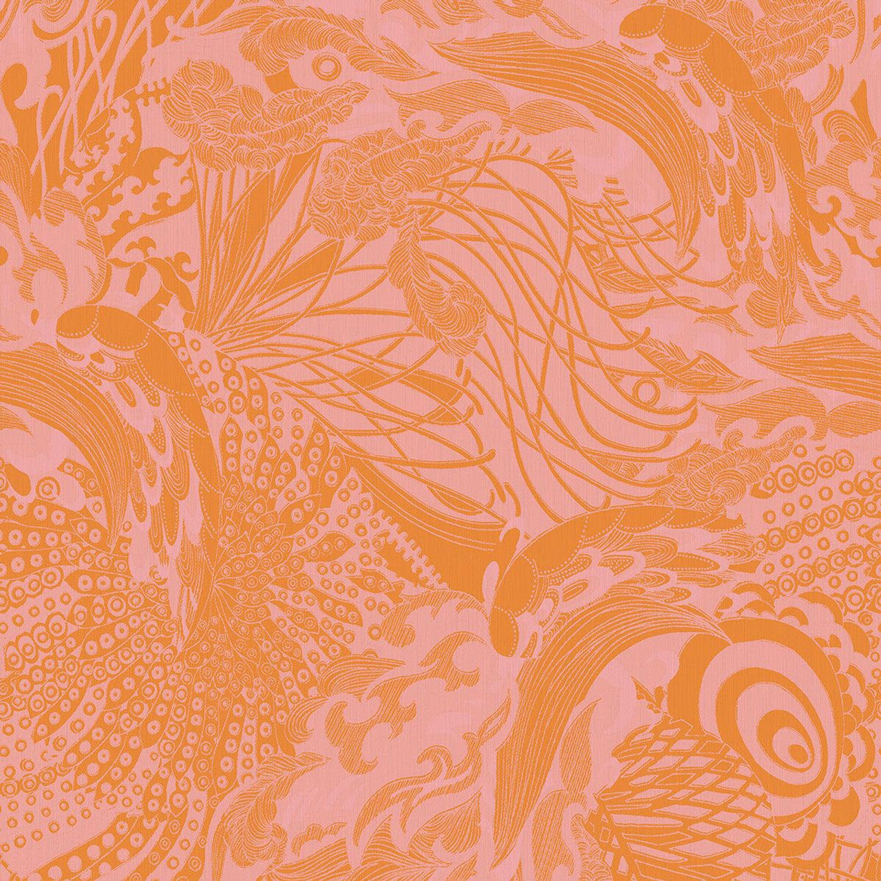 12613 - Eastern Tide Fantasia Wallpaper - Orange - Ted Baker
