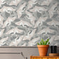 12621 - Cranes Fantasia Wallpaper - Grey/White - Ted Baker