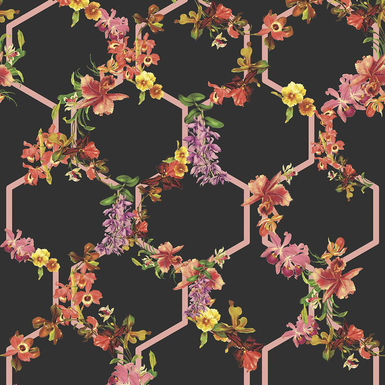 12649 - Lost Garden Trelise Fantasia Wallpaper - Black - Ted Baker