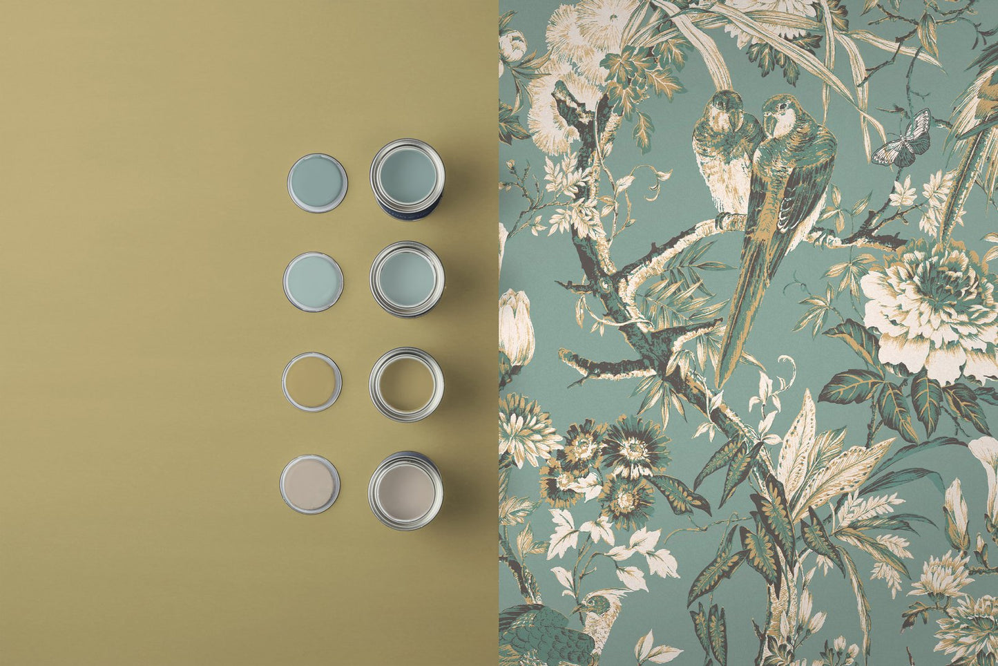 127910 - Perrow Wallpaper - Duck Egg - Graham & Brown