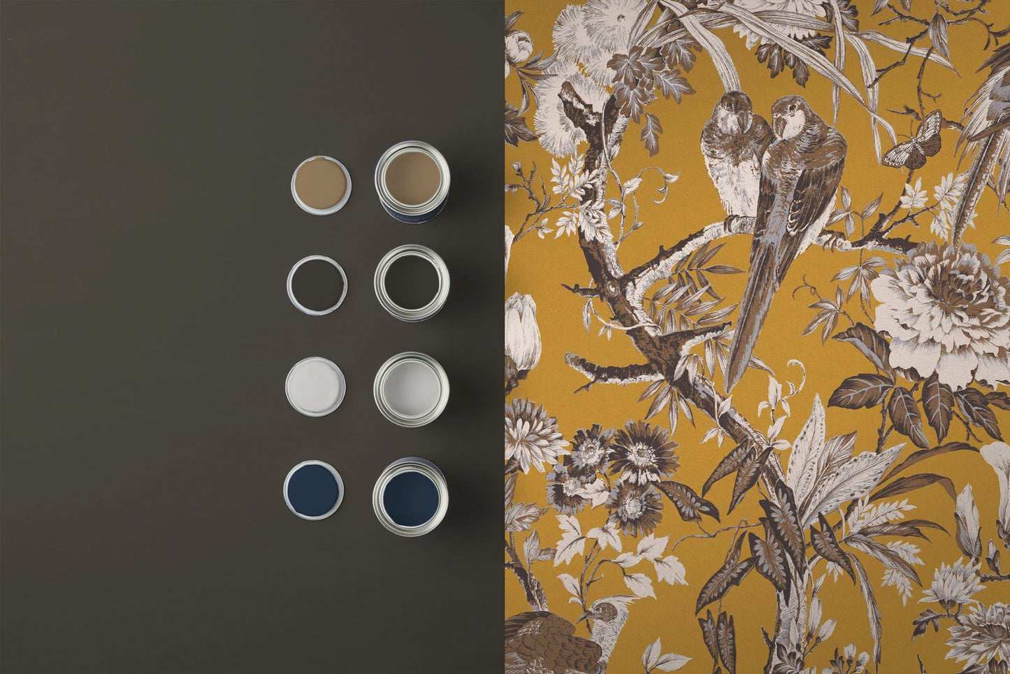 127912 - Perrow Wallpaper - Yellow - Graham & Brown