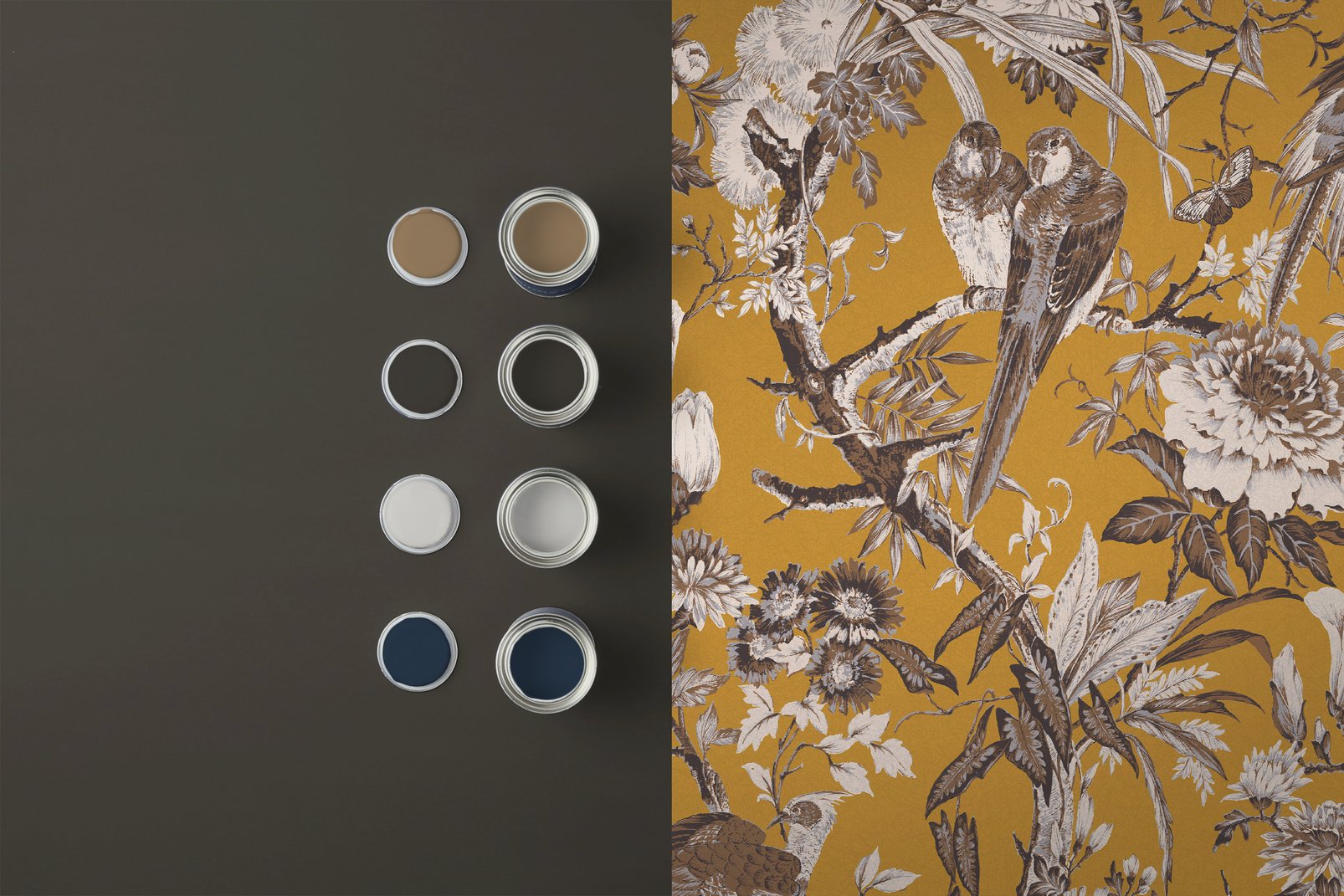 127912 - Perrow Wallpaper - Yellow - Graham & Brown