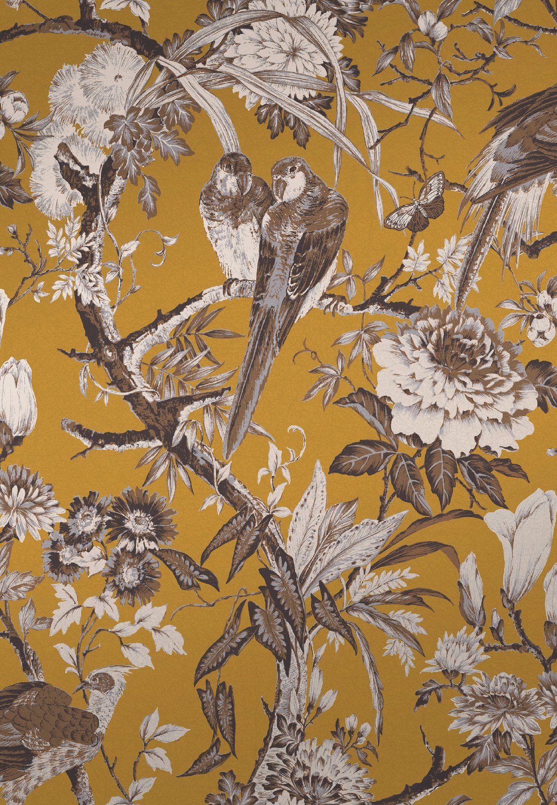 127912 - Perrow Wallpaper - Yellow - Graham & Brown