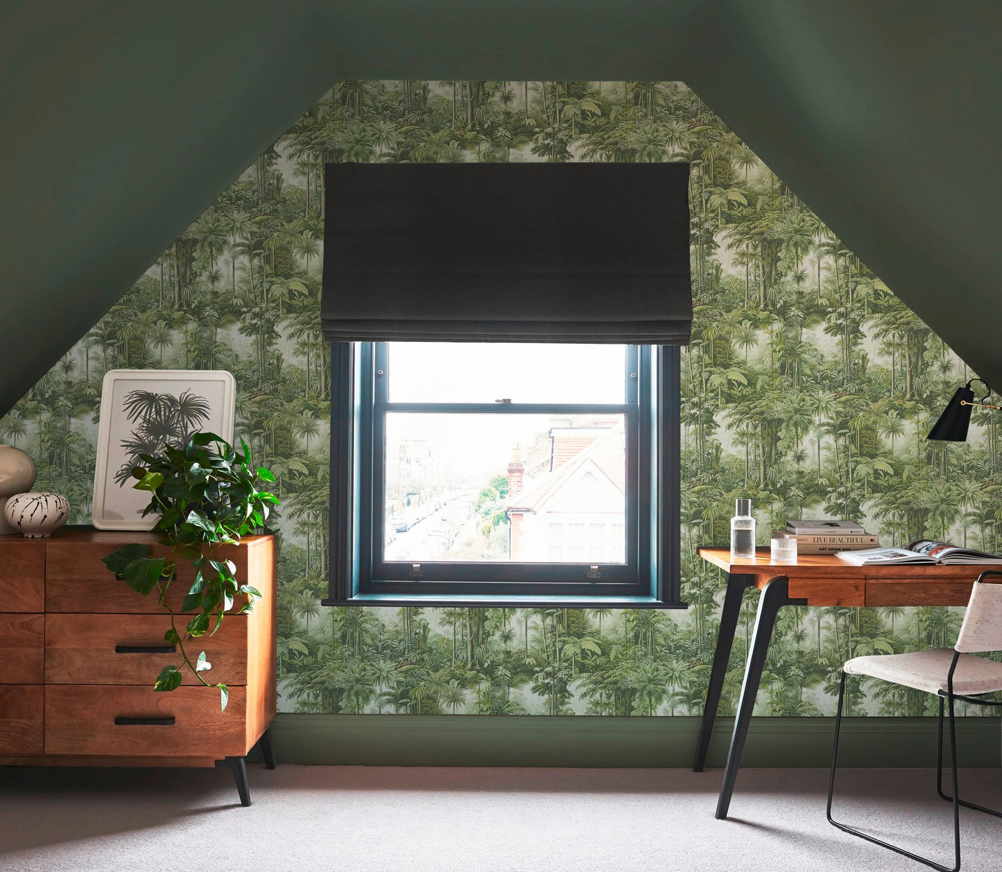 127914 - Benmore Ridge Wallpaper - Sage Fog - Graham & Brown