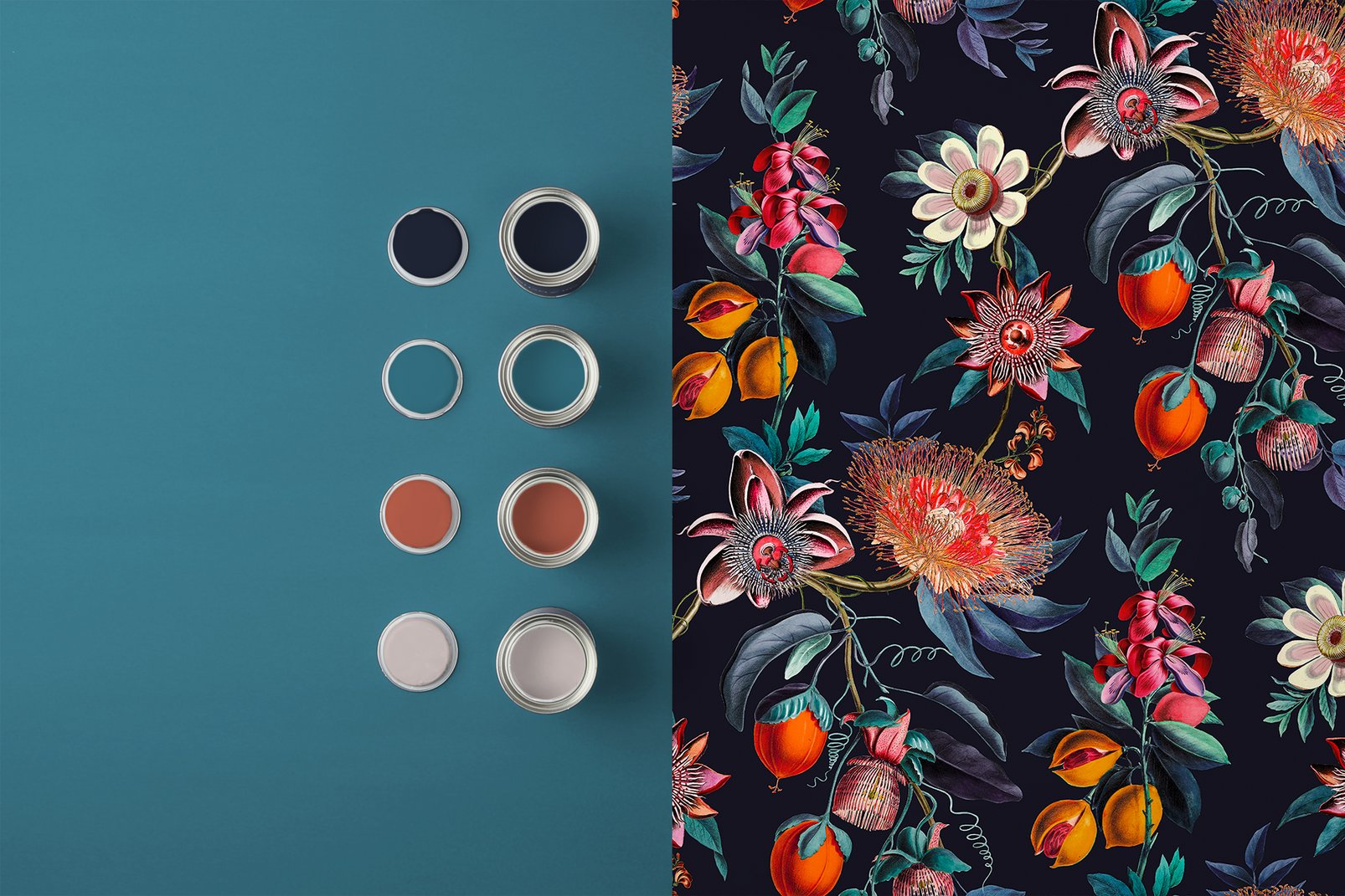 127917 - Physic Garden Wallpaper - Navy - Graham & Brown