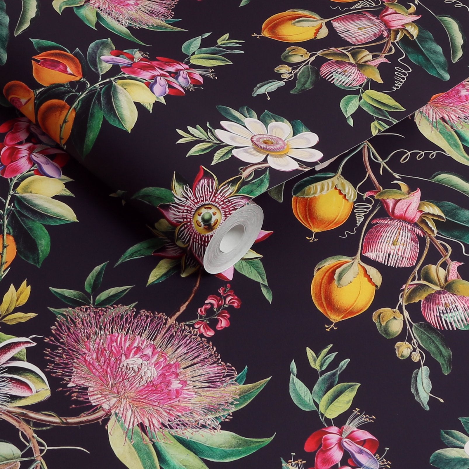 127920 - Physic Garden Wallpaper - Blackcurrant - Graham & Brown
