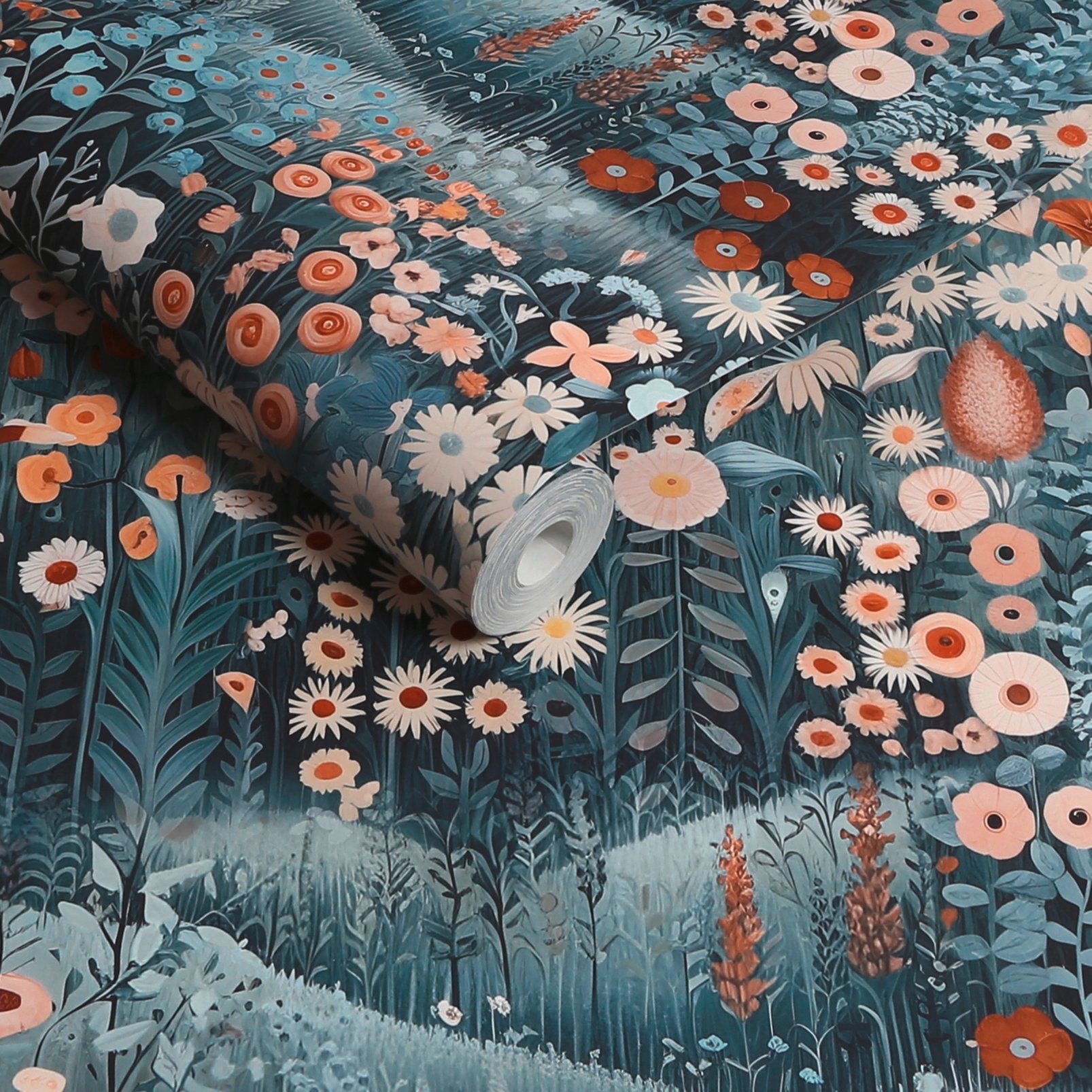 127927 - Glenwhan Wildflower Wallpaper - Midnight - Graham & Brown