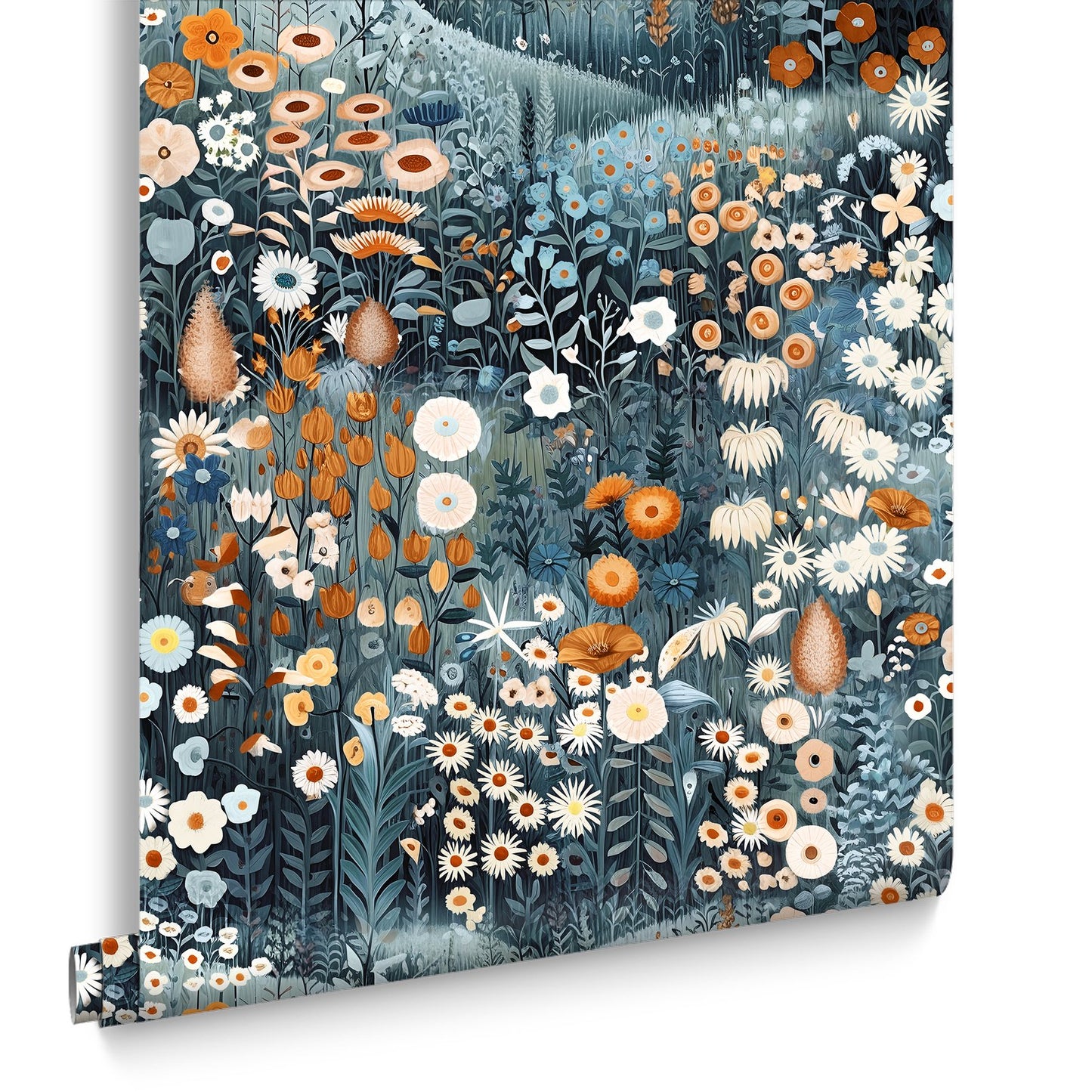127927 - Glenwhan Wildflower Wallpaper - Midnight - Graham & Brown