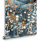 127927 - Glenwhan Wildflower Wallpaper - Midnight - Graham & Brown