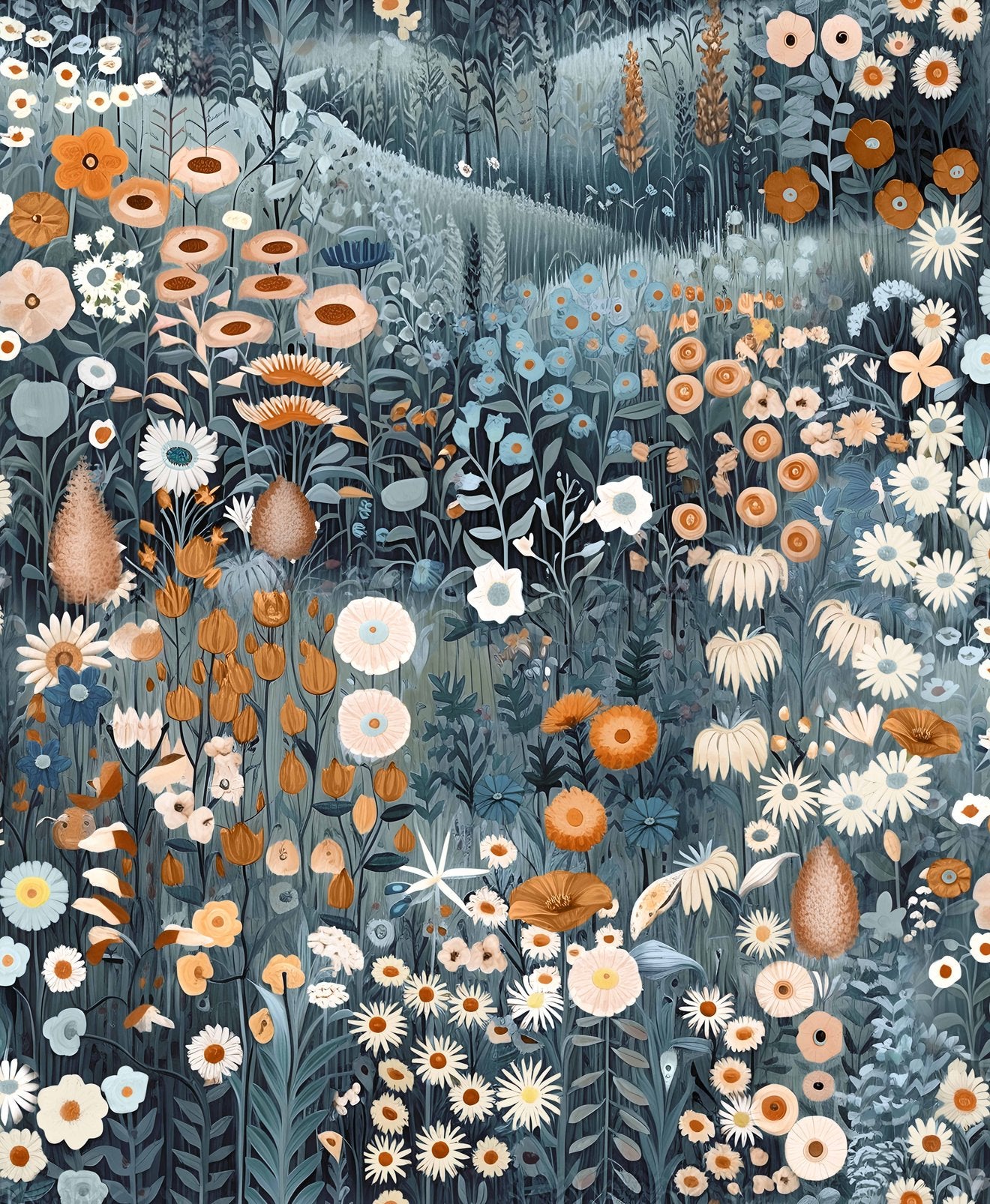 127927 - Glenwhan Wildflower Wallpaper - Midnight - Graham & Brown