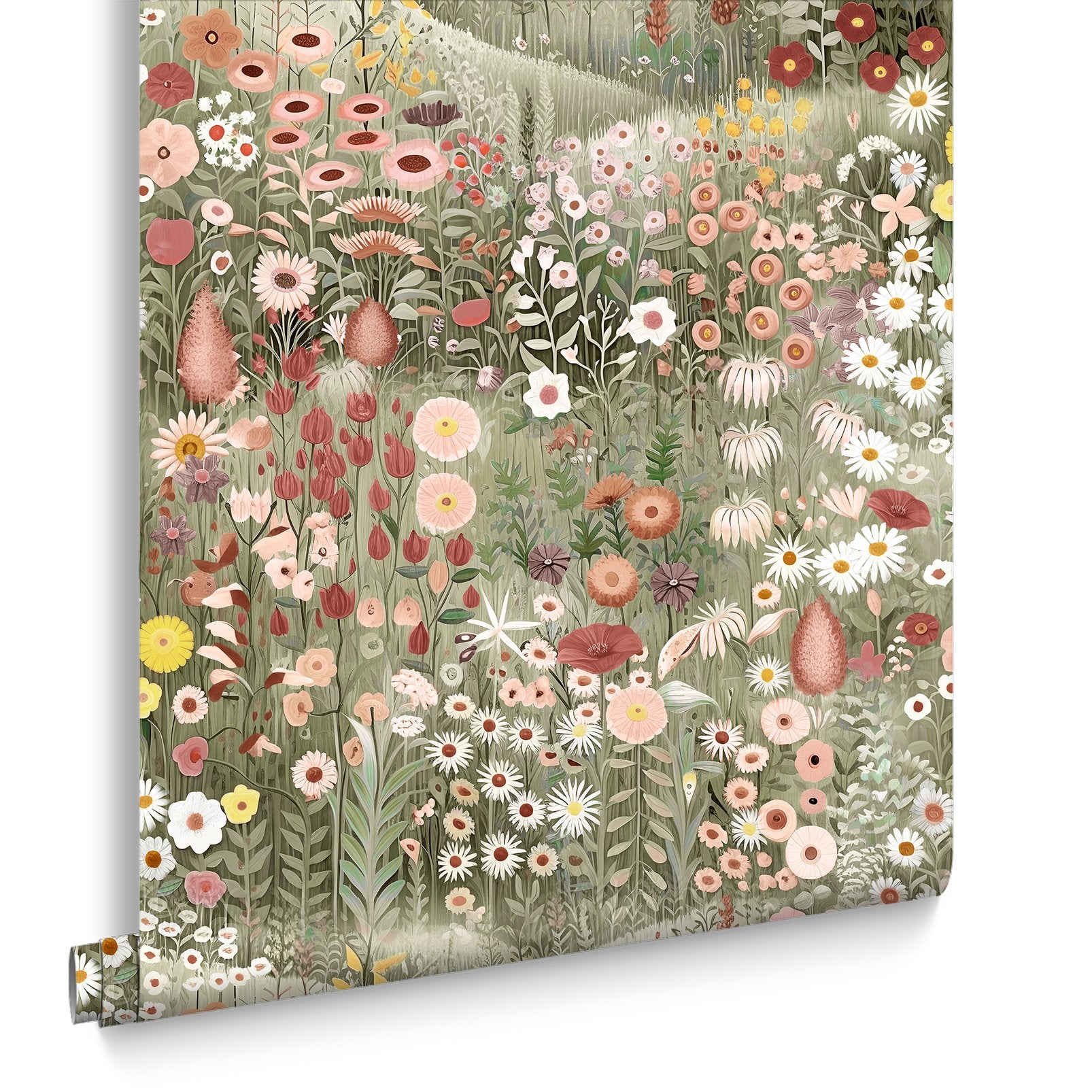 127928 - Glenwhan Wildflower Wallpaper - Dew - Graham & Brown