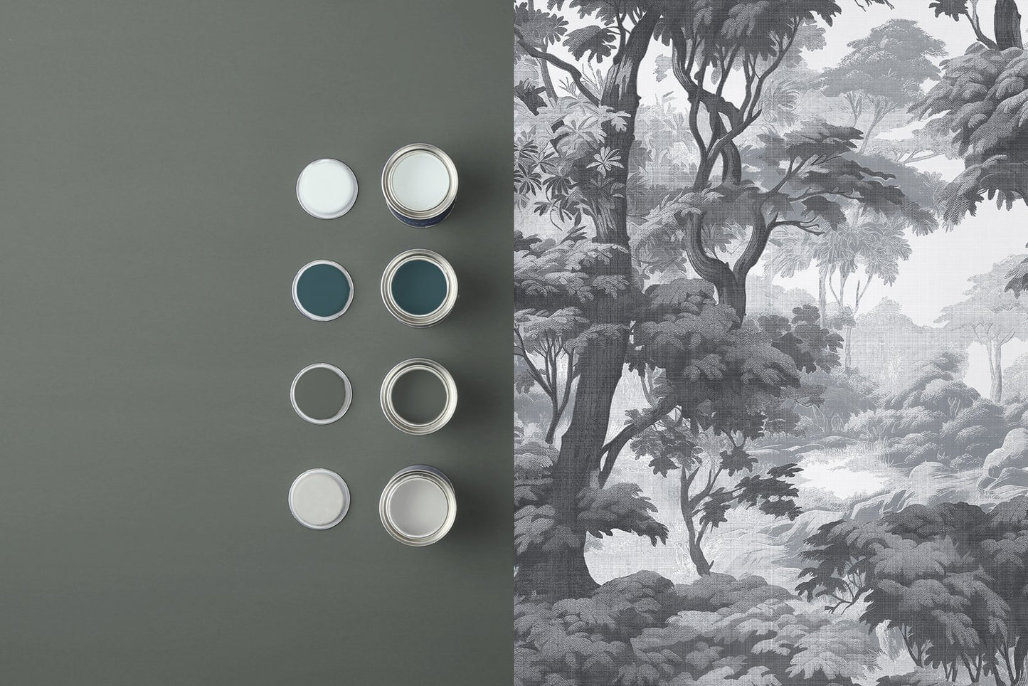 127930 - Bobarts Garden Wallpaper - Monochrome - Graham & Brown