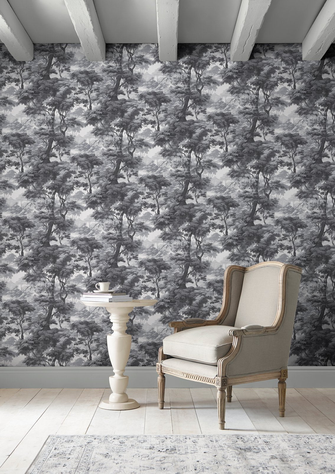 127930 - Bobarts Garden Wallpaper - Monochrome - Graham & Brown