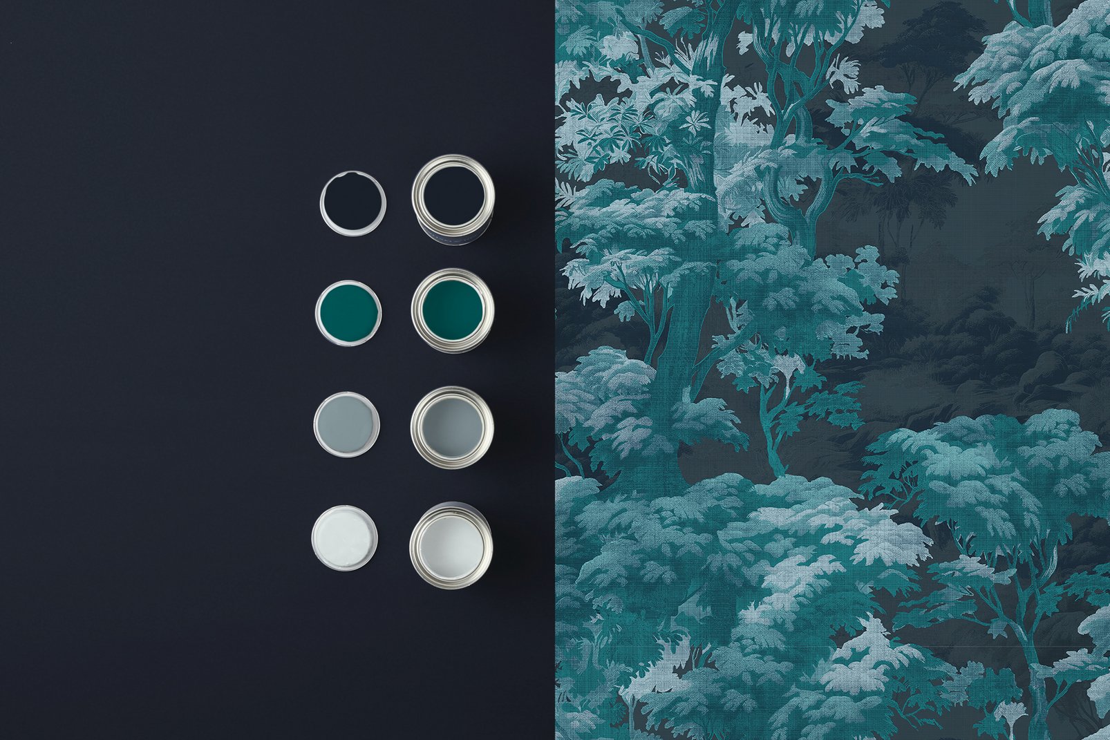 127936 - Bobarts Garden Wallpaper - Midnight - Graham & Brown