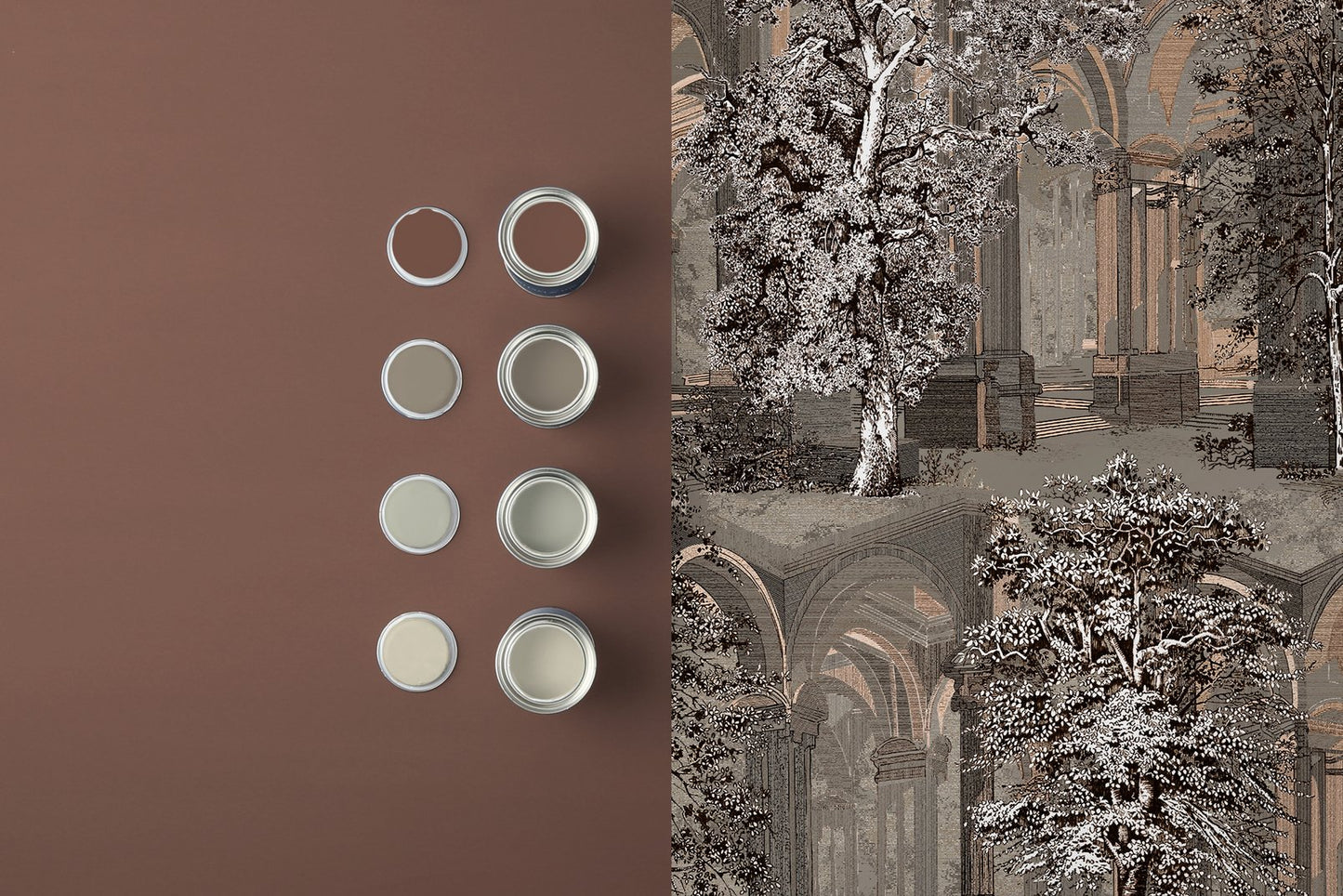 129090 - Rivington Folly Wallpaper - Dusk - Graham & Brown