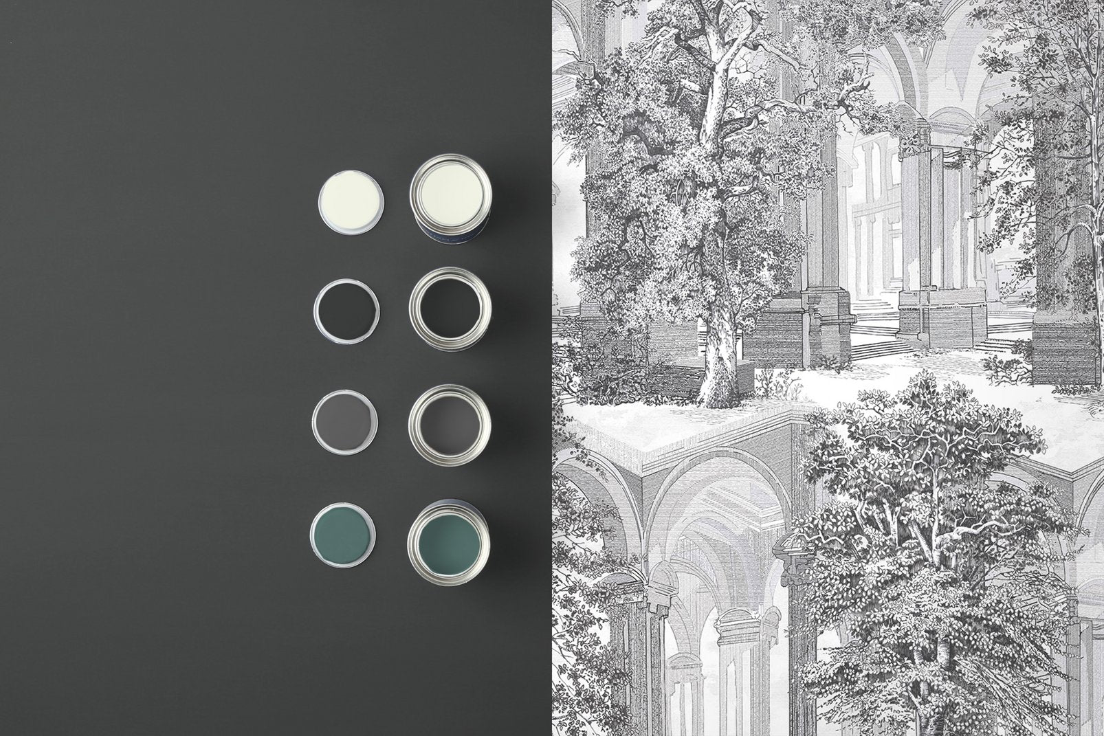 129092 - Rivington Folly Wallpaper - Tattoo - Graham & Brown