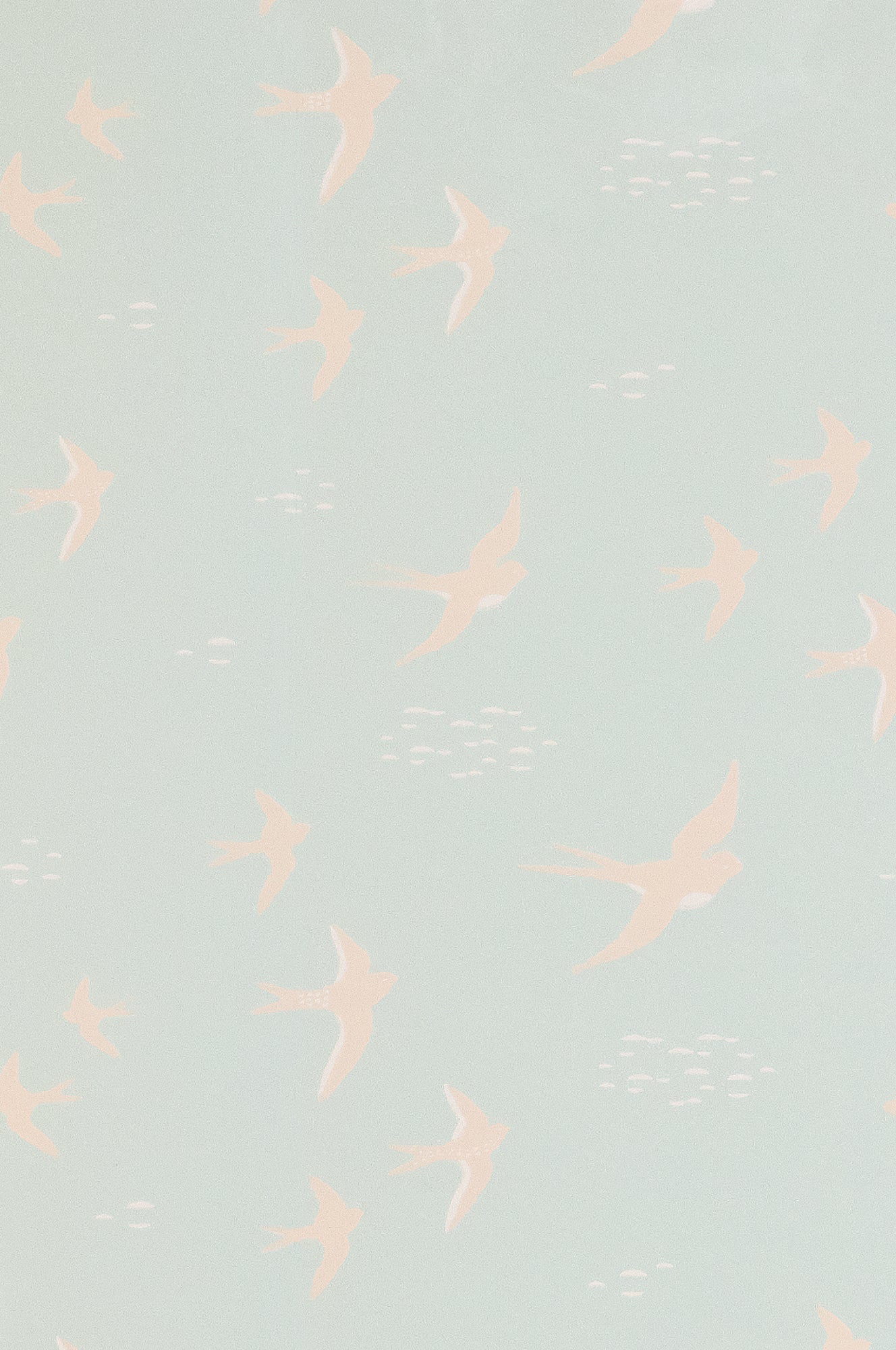 Follow The Wind Dusty Turquoise Wallpaper - Majvillan