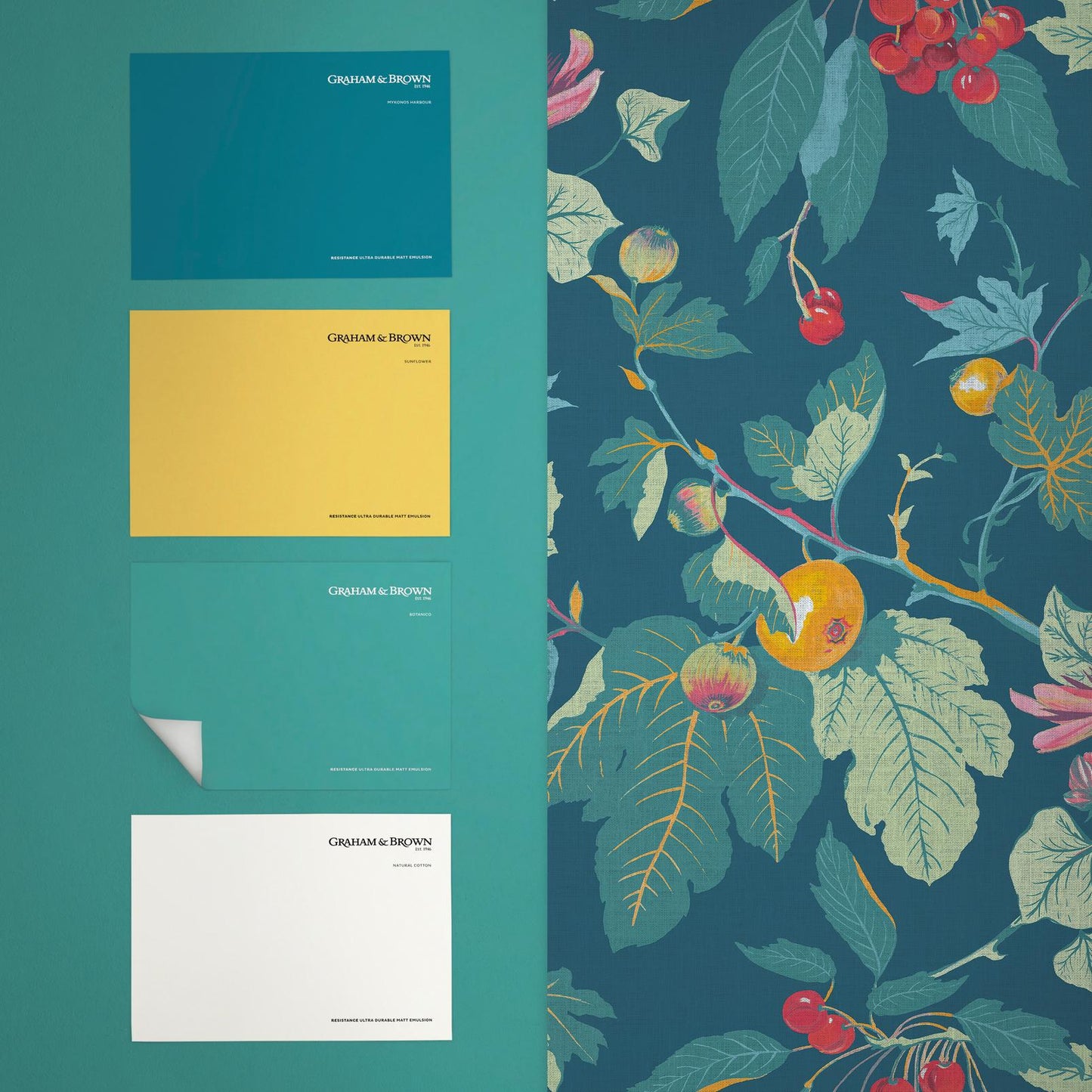 130280 - Craftwork Trail Wallpaper - Navy - Graham & Brown