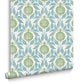 130285 - Apple Of Grenada Wallpaper - Blue & Green - Graham & Brown