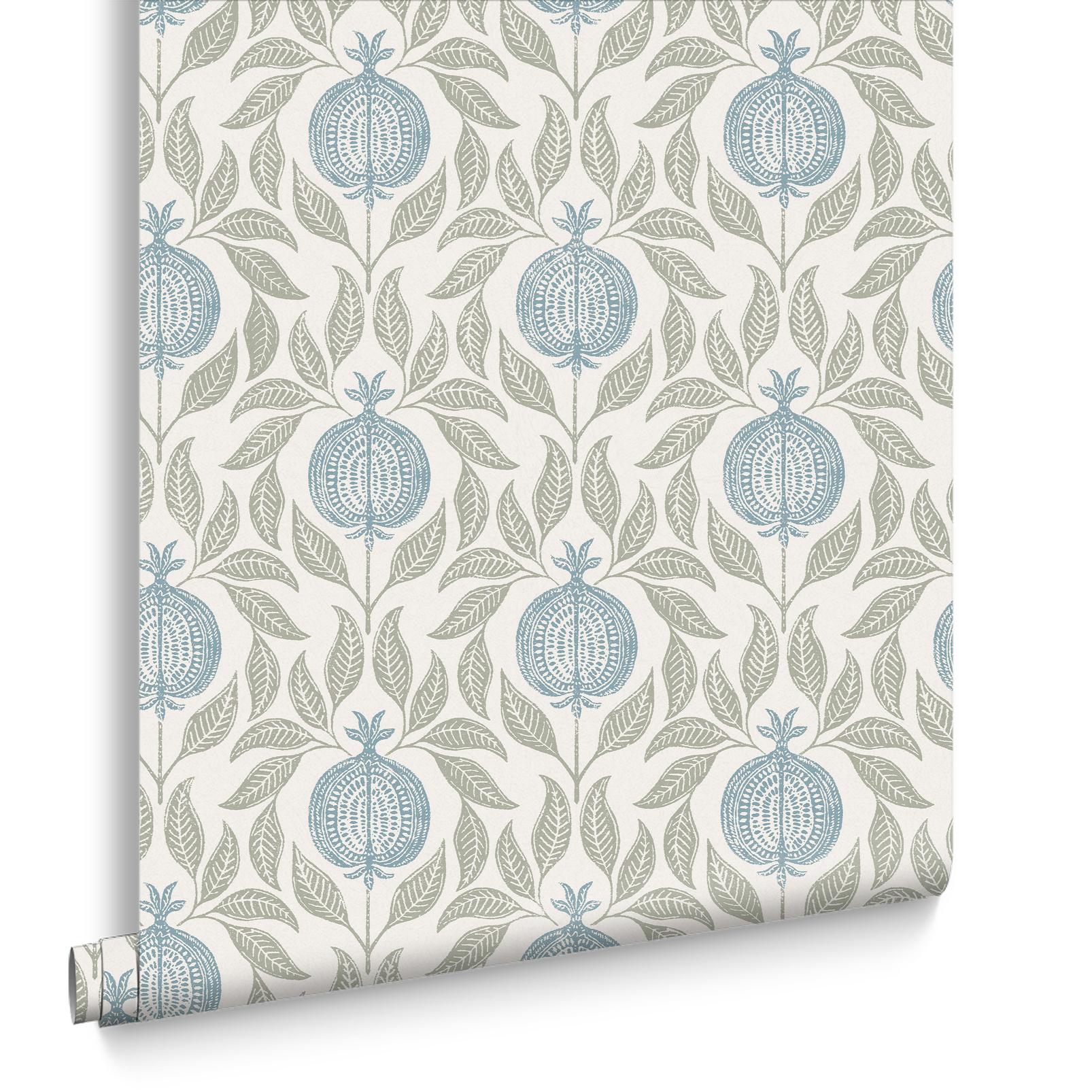 130289 - Apple Of Grenada Wallpaper - Sky Blue & Green - Graham & Brown
