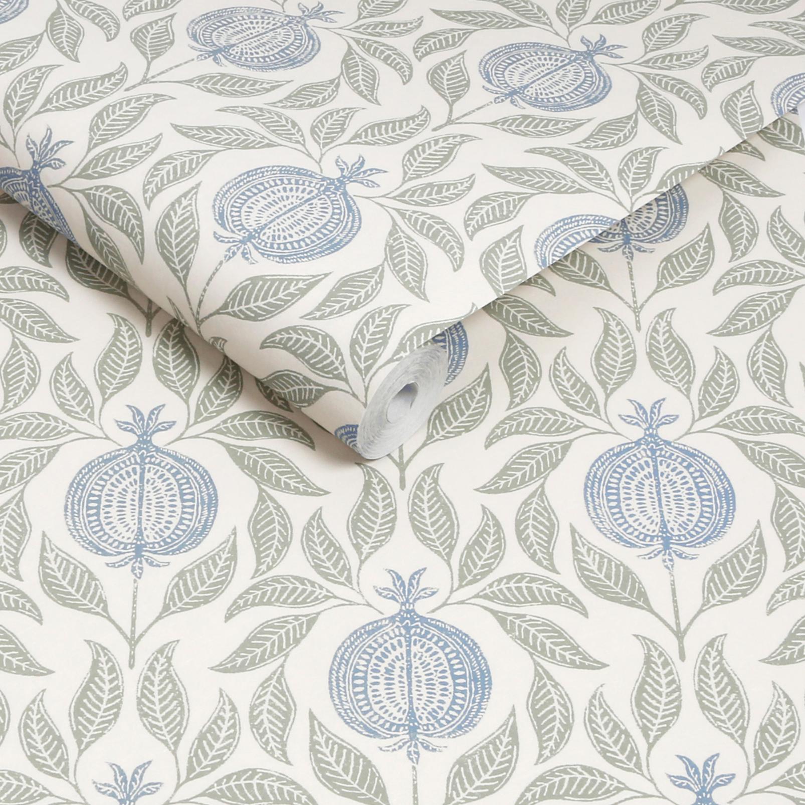 130289 - Apple Of Grenada Wallpaper - Sky Blue & Green - Graham & Brown
