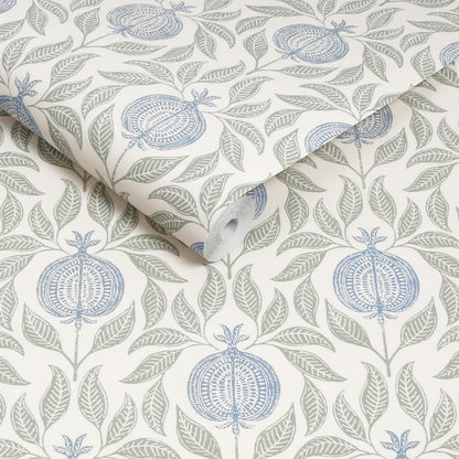 130289 - Apple Of Grenada Wallpaper - Sky Blue & Green - Graham & Brown