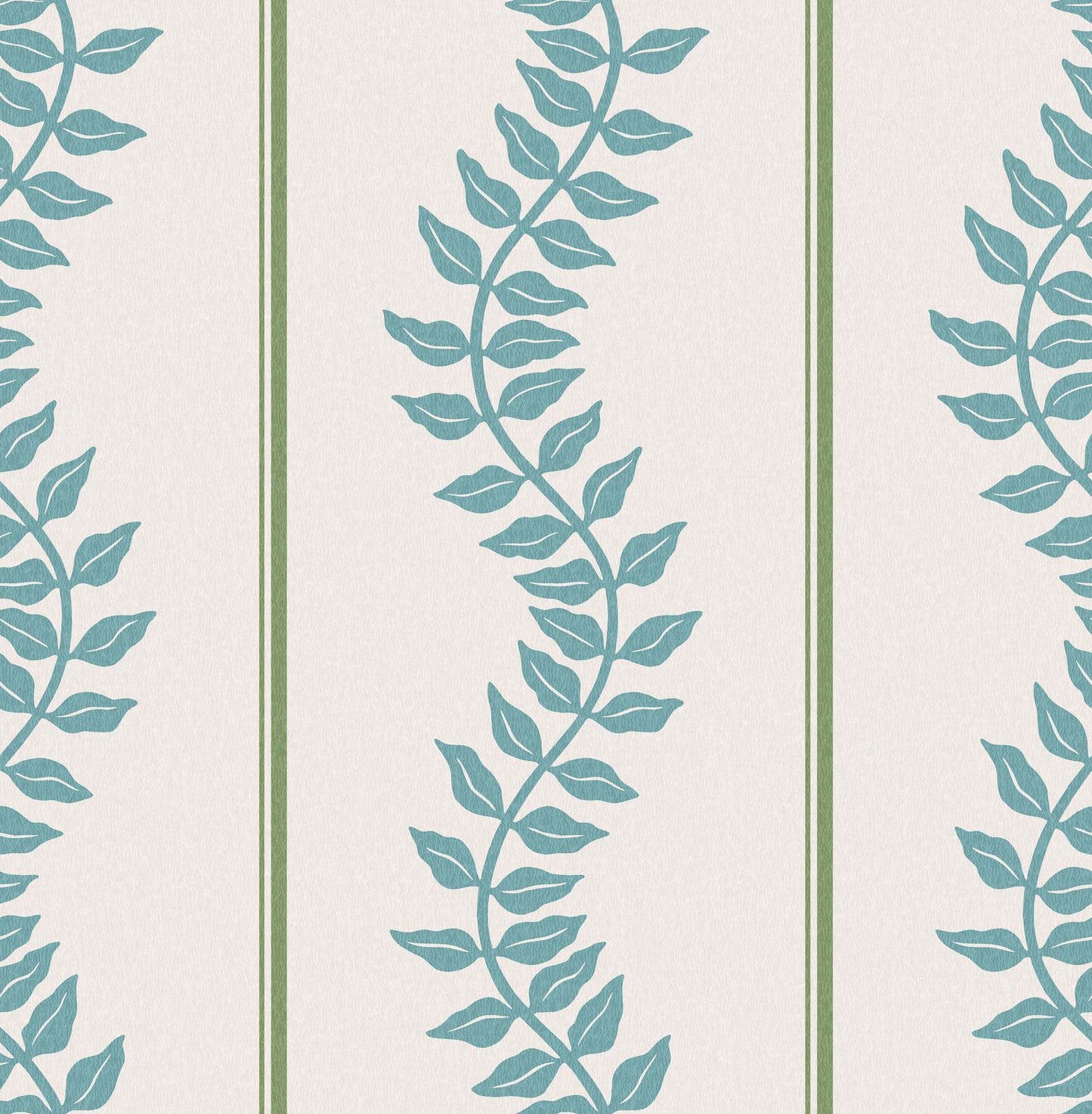130290 - Laurel Leaf Stripe Wallpaper - Blue & Green - Graham & Brown
