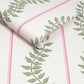 130292 - Laurel Leaf Stripe Wallpaper - Pink & Green - Graham & Brown