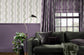 130293 - Laurel Leaf Stripe Wallpaper - Mauve & Sage - Graham & Brown