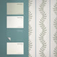 130294 - Laurel Leaf Stripe Wallpaper - Sky & Green - Graham & Brown