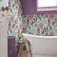 130296 - Botanists Scroll Wallpaper - Pink - Graham & Brown