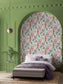 130297 - Botanists Scroll Wallpaper - Mauve - Graham & Brown