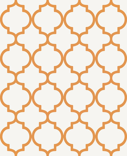 130298 - Trellia Wallpaper - Orange - Graham & Brown
