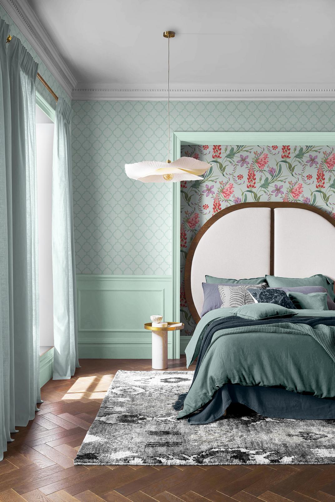 130300 - Trelllia Wallpaper - Sky - Graham & Brown