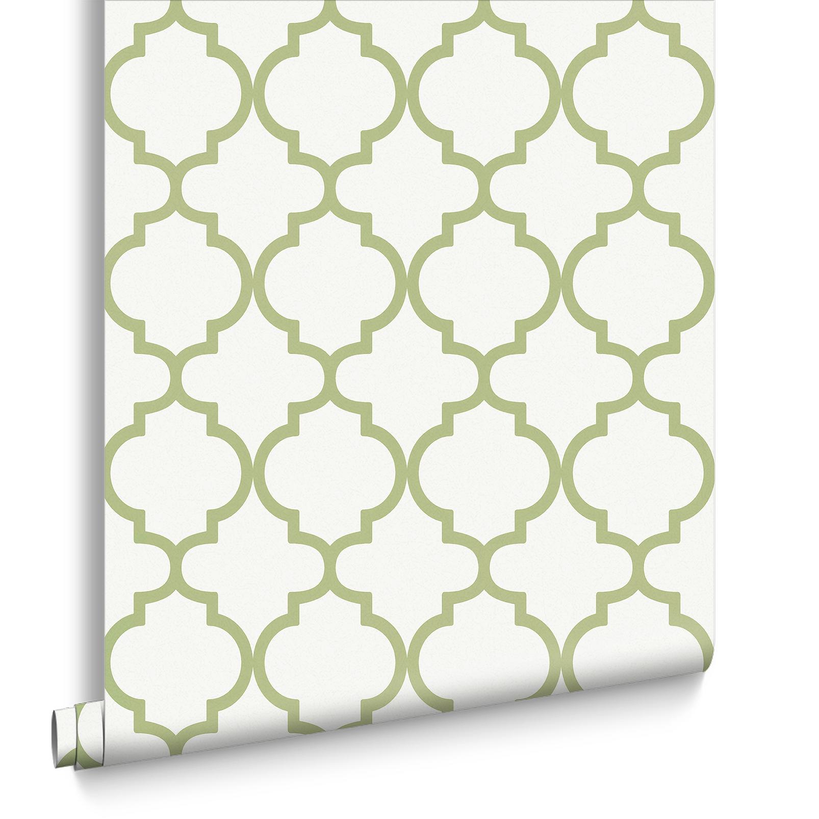 130301 - Trellia Wallpaper - Green - Graham & Brown