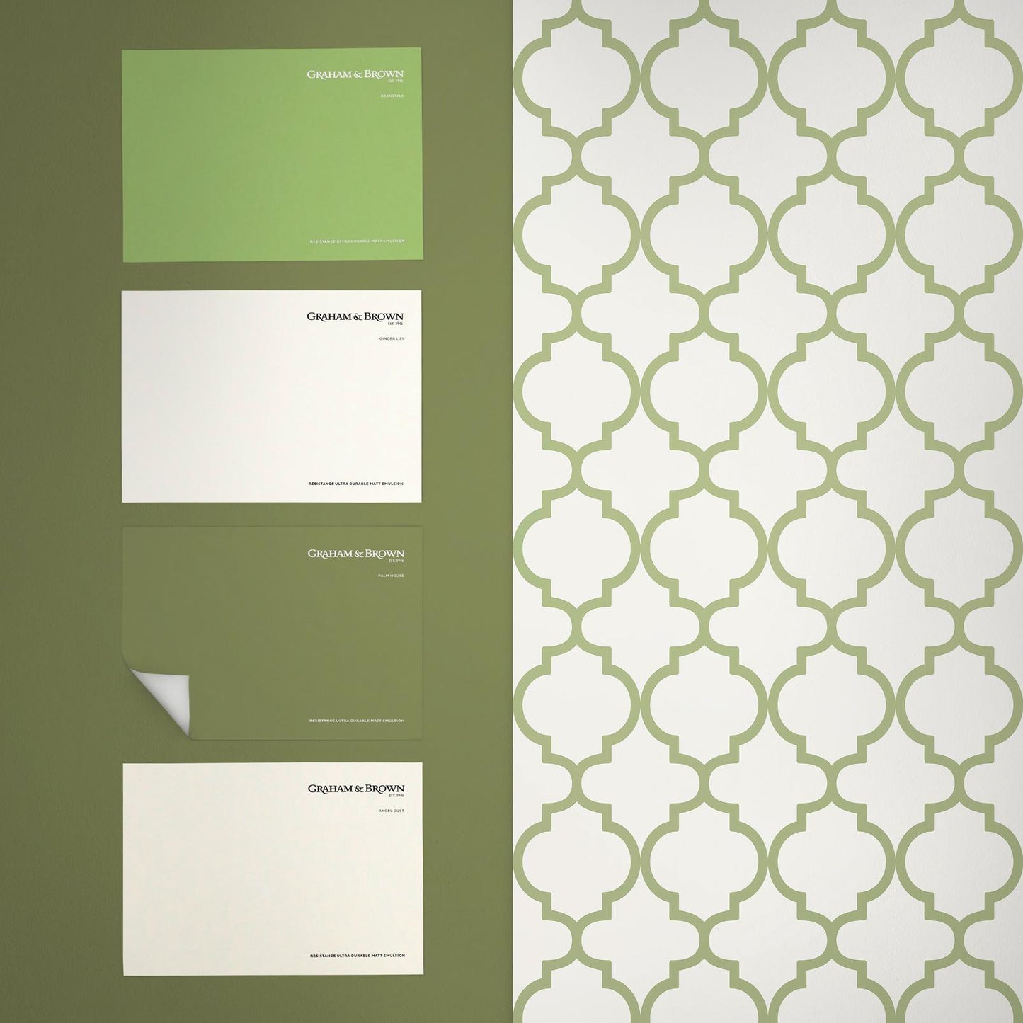 130301 - Trellia Wallpaper - Green - Graham & Brown